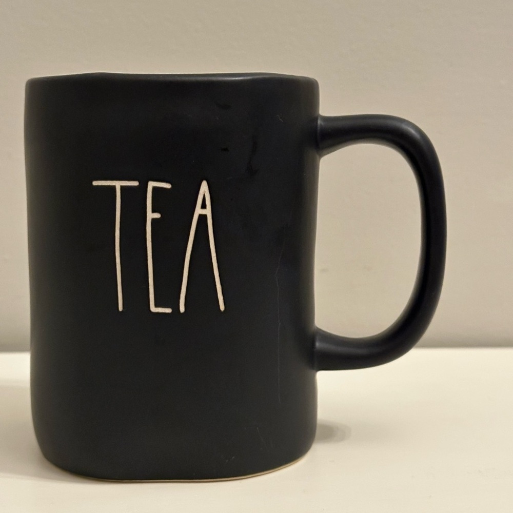 Rae Dunn “Tea” Matte Black Ceramic Mug